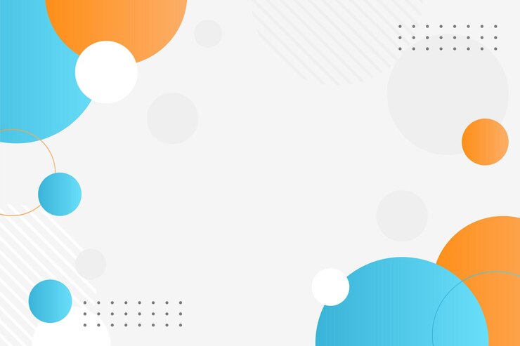 Vector abstract circles background in blue and orange