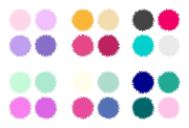 Vector abstract color palette color swatches
