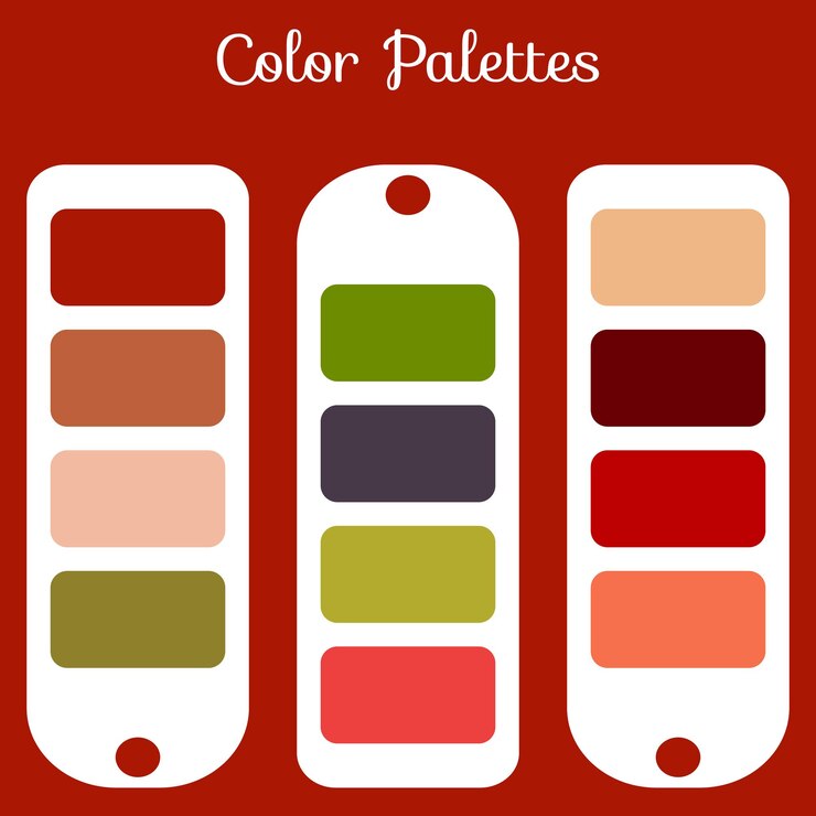 Abstract color palettes set, multi color combination palettes background for ui ux design