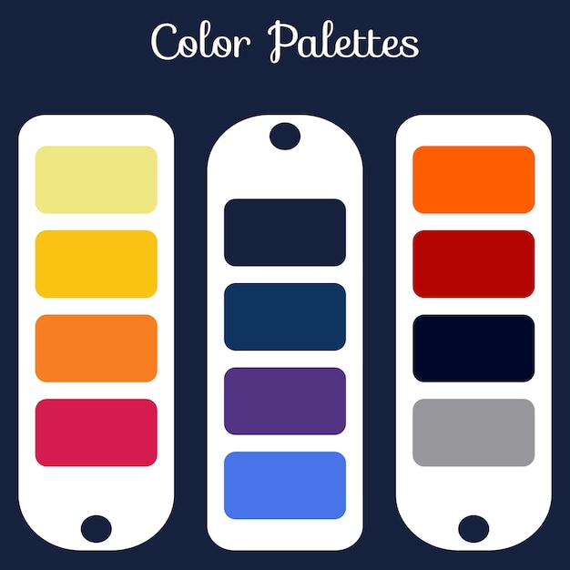 abstract color palettes set, multi color combination palettes background for ui ux design