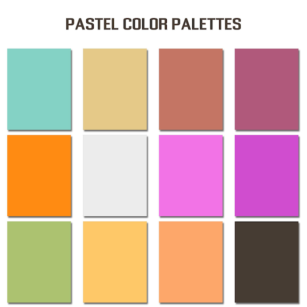 Abstract color palettes set, multi color combination palettes background for ui ux design
