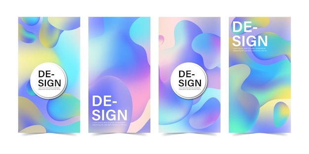 Abstract color standing banner bcakground design templates
