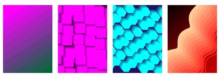 Vector abstract colorful geometric backgrounds