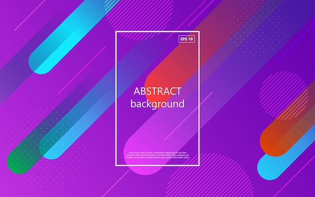 Abstract colorful gradient purple liquid color with geometric shape background eps10 vector