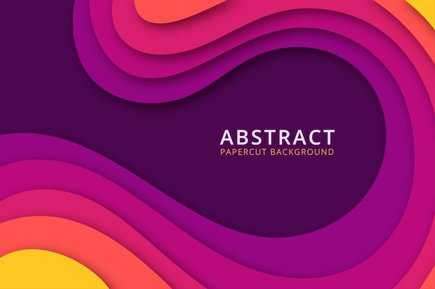 Abstract colorful papercut background  .   texture design in vibrant color