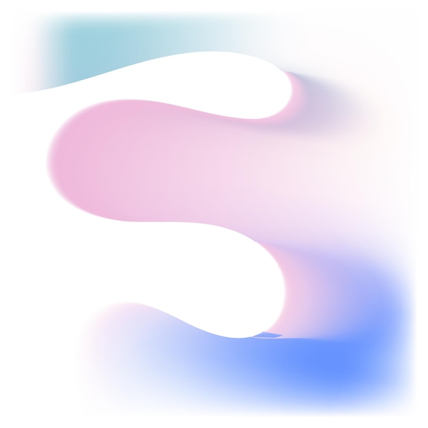 Abstract Composition with Flowing Curves and Pastel Gradients