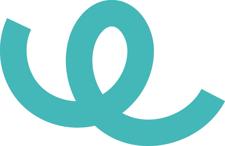 Vector abstract curved line
