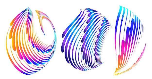 Abstract design element on white background of twist lines Vector Illustration eps 10 Golden ratio traditional proportions vector icon beauty salon for elegant business card background event party