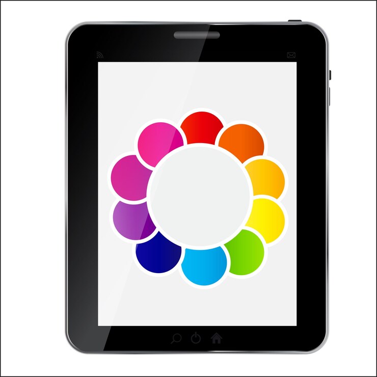 Vector abstract design tablet. vector illustration