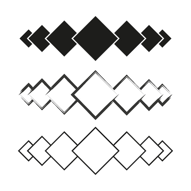 abstract diamond borders geometric vector patterns modern minimalist design creative art elements