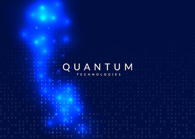 Abstract digital background. Artificial intelligence, deep learning and big data concept. Quantum technology. Tech visual for screen template. Colorful abstract digital background.