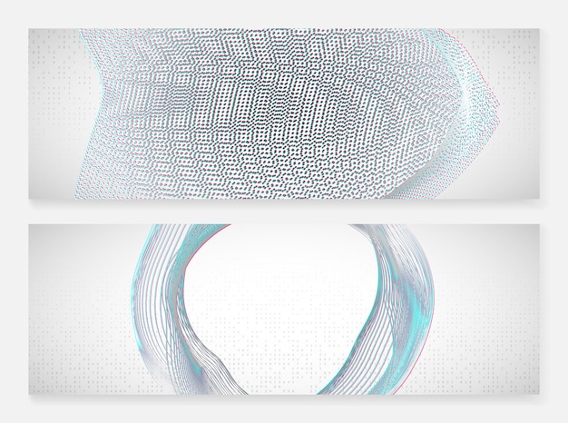 Abstract digital background. Artificial intelligence, deep learning and big data concept. Quantum technology. Tech visual for software template. Vector abstract digital background.