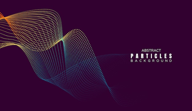 Abstract Dot Flowing Line Waves Smooth Curves Background Particle Geometric Technology Line Wave Halftone Dotted Background Concept For Science Music Cover Website Header Presentation Banner