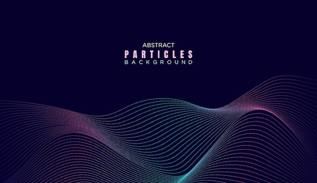 Abstract Dot Flowing Line Waves Smooth Curves Background Particle Geometric Technology Line Wave Halftone Dotted Background Concept For Science Music Cover Website Header Presentation Banner