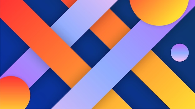 Abstract dynamic blue yellow orange red and orange gradient background