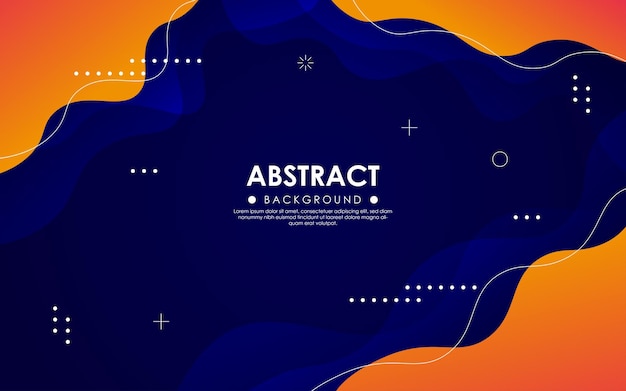 abstract dynamic navy blue orange gradient fluid shape backgroundeps10 vector