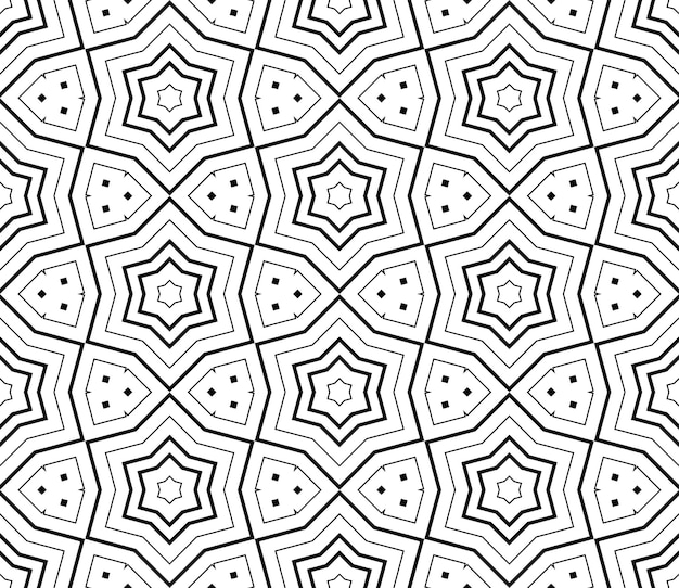 Abstract fantasy thin line seamless pattern. Linear ornamental geometric background. Wrapping paper.