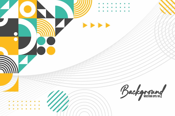 Vector abstract flat geometric shapes background vector premium modern design