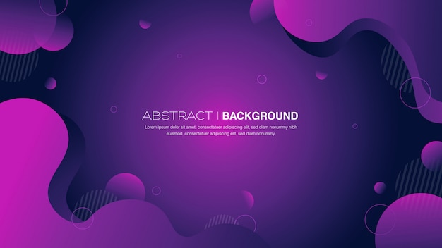 Abstract flow shape with purple background