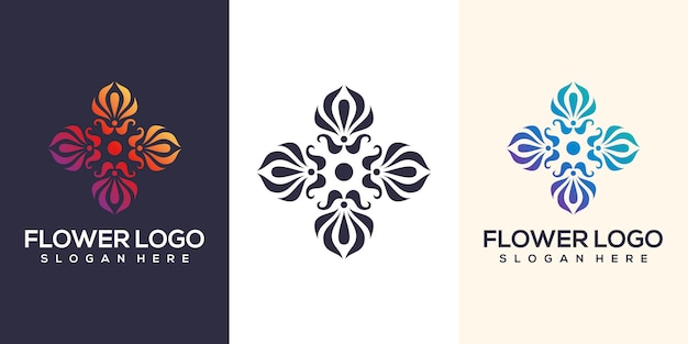 abstract flower logo 