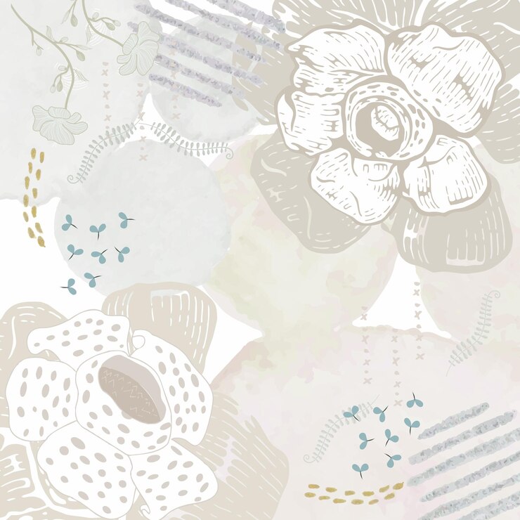Vector abstract flower pastel scarf hijab 034