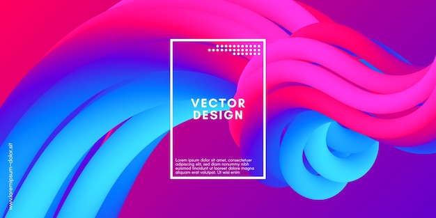 abstract fluid background with colorful gradient curved shape