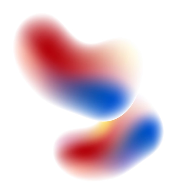 abstract fluid shapes with vibrant color gradient on white background artistic composition