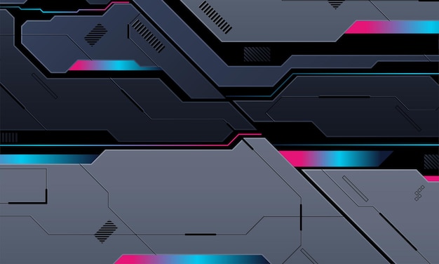 abstract futuristic circuit board lights moving on black surface for poster website and design concepts