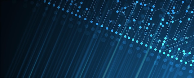 abstract futuristic circuit computer internet technology board business dark background