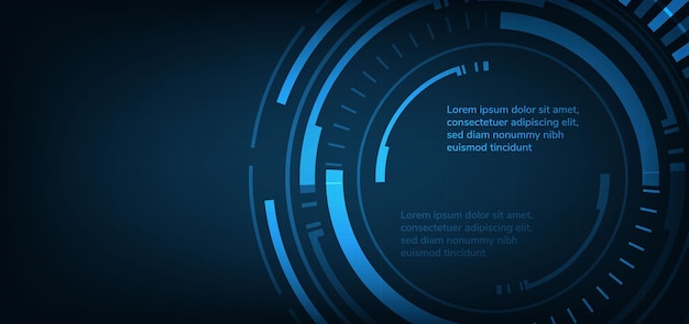 Abstract Futuristic Technology Background HUD circle element Hitech communication concept