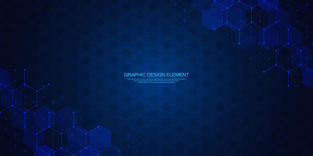 abstract geometric background with hexagons pattern