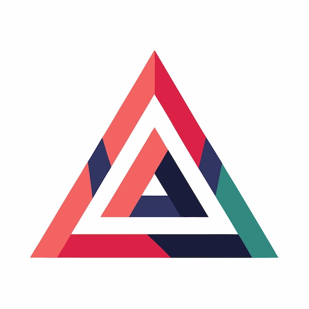 Abstract Geometric Logo with Overlapping Triangles and Modern Typography