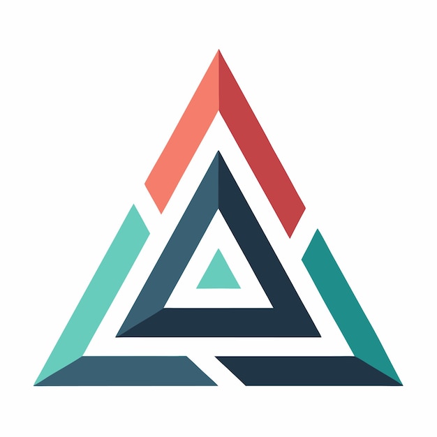 Abstract Geometric Logo with Overlapping Triangles and Modern Typography