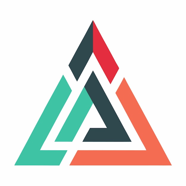 Abstract Geometric Logo with Overlapping Triangles and Modern Typography