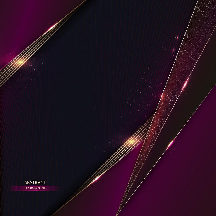 Abstract Geometric Luxury Background with Gold and Purple Accents