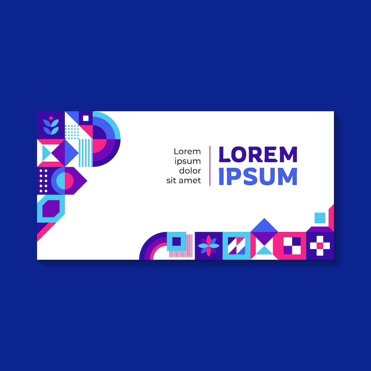 Vector abstract geometric mosaic banner background design