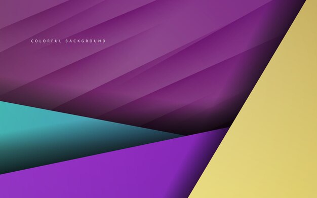 abstract geometric overlapping layer multicolor background