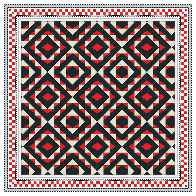 Abstract geometric shape with beautiful color combination with square shape border