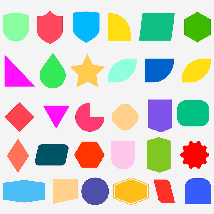 Vector abstract geometric shapes bundle vector illustration