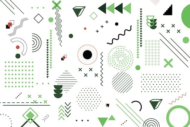 Abstract geometric shapes pattern design