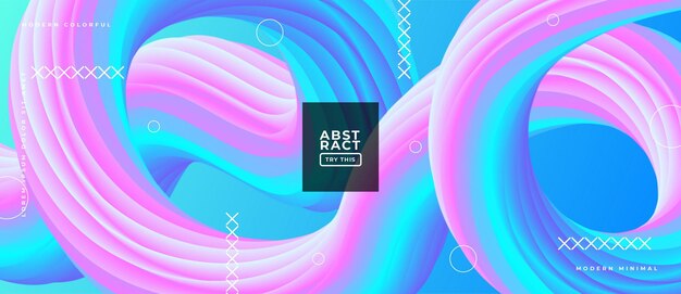 abstract geometric trend liquid gradient shape   composition banner