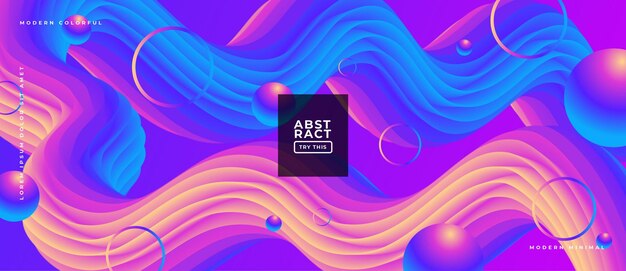 abstract geometric trend liquid gradient shape   composition banner