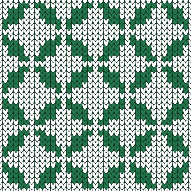 Abstract geometric winter New YearChristmas seamless green and white pattern. Background.
