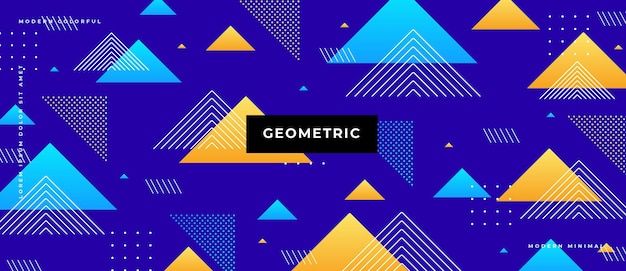 Abstract Geometric with different elements abstract shapes. 
