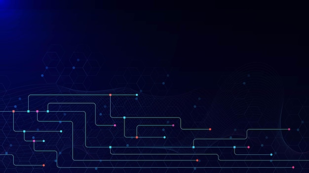 abstract global network connection concept with connecting dots lines and hexagons pattern