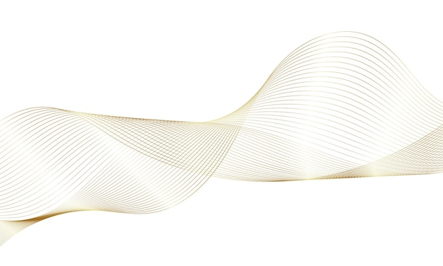 Abstract gold wave element for design. Digital line frequency track equalizer.