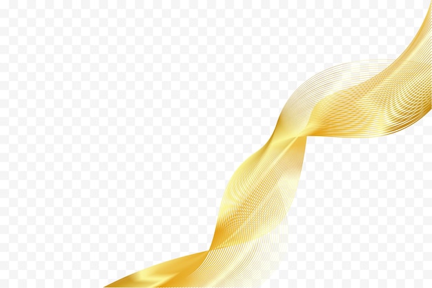 abstract golden wave lines vector illustration background