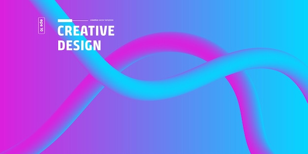 abstract gradient background design purple blue curves waves creative vector template