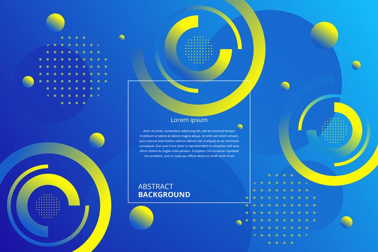 Vector abstract gradient circles geometric background