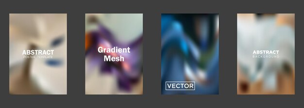 Abstract Gradient Mesh Poster Background Templates Vector Design